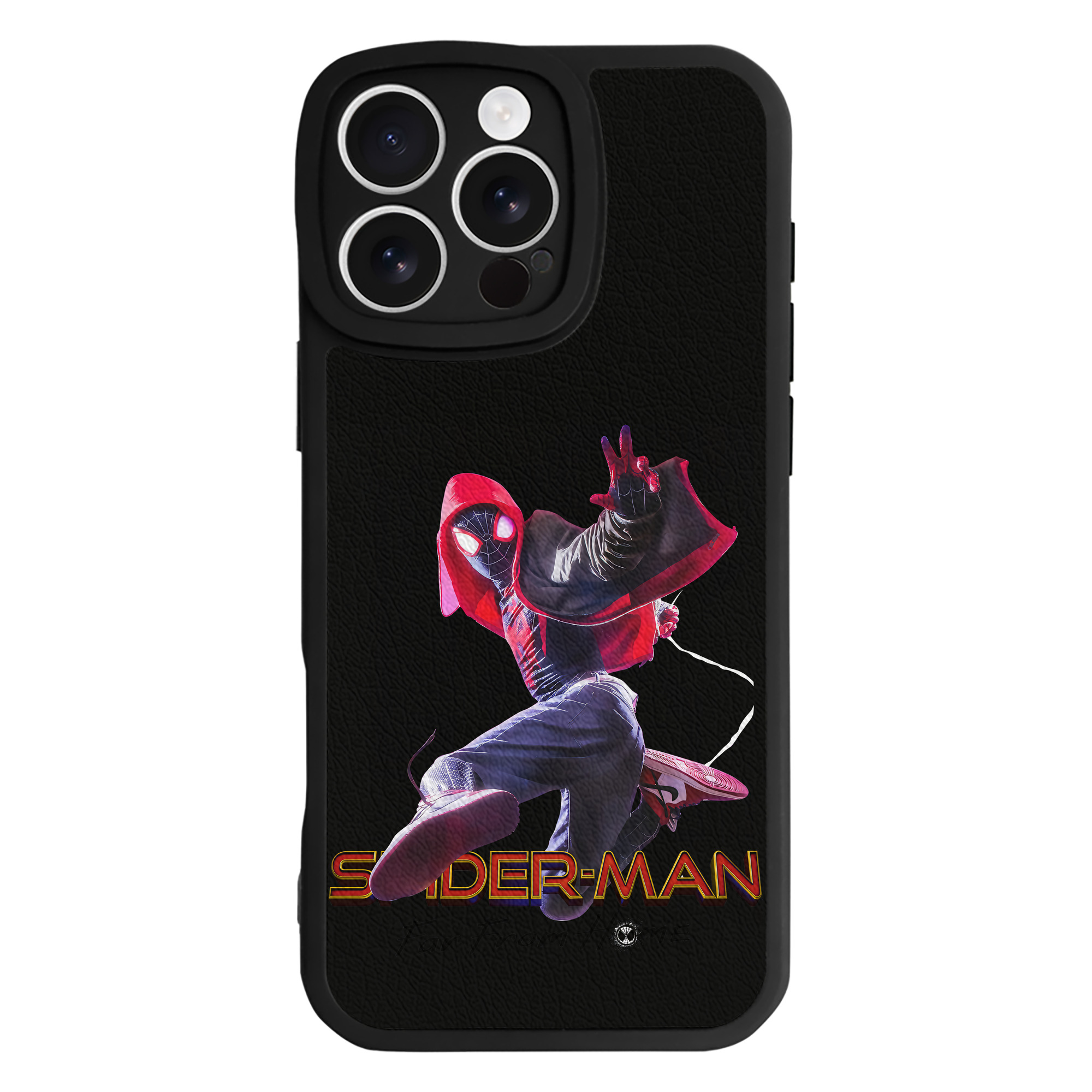 Spider Man スパイダーマン 【iPhone 16シリーズ対応】シリコンスマホケース（レザー調） 材質：シリコン